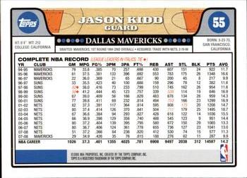 2008-09 Topps #55 Jason Kidd Back