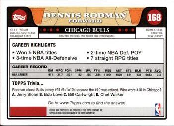 2008-09 Topps #168 Dennis Rodman Back