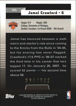 2007-08 Topps Letterman #35 Jamal Crawford Back