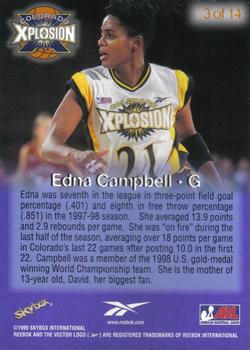 1999 SkyBox ABL - Chase #3 Edna Campbell Back