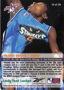 1998 Reebok ABL #10 Yolanda Griffith Back
