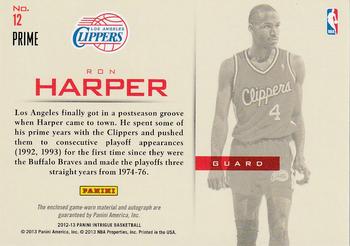 2012-13 Panini Intrigue - Autograph Jerseys Laundry Tags #12 Ron Harper Back