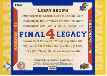 2013 Upper Deck University of Kansas - Final 4 Legacy #F4-4 Larry Brown Back