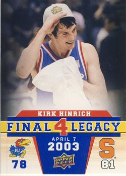 2013 Upper Deck University of Kansas - Final 4 Legacy #F4-8 Kirk Hinrich Front