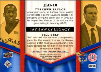 2013 Upper Deck University of Kansas - Jayhawks Legacy Duos #JLD-10 Bill Self / Tyshawn Taylor Back