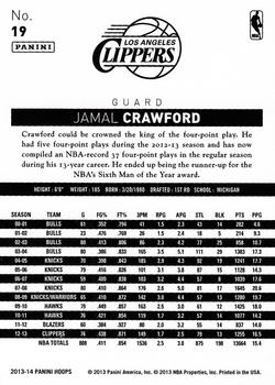 2013-14 Hoops - Red #19 Jamal Crawford Back