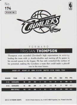 2013-14 Hoops - Red #174 Tristan Thompson Back