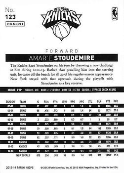 2013-14 Hoops - Gold #123 Amare Stoudemire Back