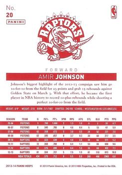 2013-14 Hoops - Red Back #20 Amir Johnson Back
