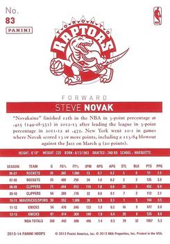2013-14 Hoops - Red Back #83 Steve Novak Back