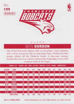 2013-14 Hoops - Red Back #199 Ben Gordon Back