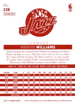 2013-14 Hoops - Red Back #238 Marvin Williams Back