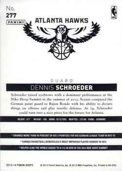 2013-14 Hoops - Artist's Proof #277 Dennis Schroeder Back