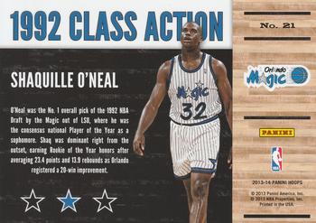 2013-14 Hoops - Class Action #21 Shaquille O'Neal Back
