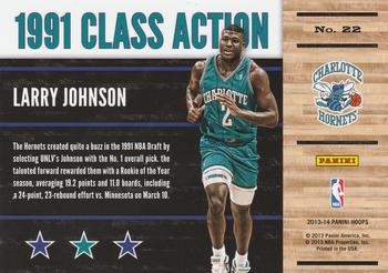 2013-14 Hoops - Class Action #22 Larry Johnson Back