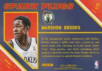 2013-14 Hoops - Spark Plugs #21 MarShon Brooks Back