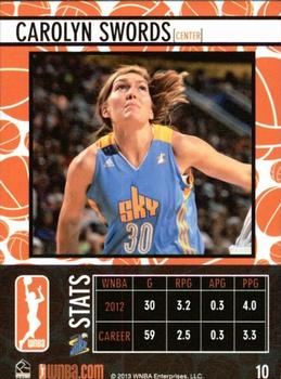 2013 Rittenhouse WNBA #10 Carolyn Swords Back