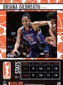 2013 Rittenhouse WNBA #60 Briana Gilbreath Back