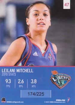 2011 Rittenhouse WNBA #47 Leilani Mitchell Back