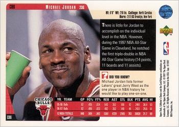 1997-98 Collector's Choice Chicago Bulls #CB6 Michael Jordan Back