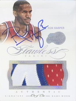 2012-13 Panini Flawless - Patches Autographs Platinum #27 Ron Harper Front