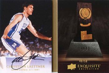 2012-13 Upper Deck Exquisite - National Championship Trophy Autographs #CT-LA Christian Laettner Front