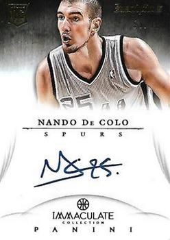 2012-13 Panini Immaculate Collection - Inscriptions #IN-ND Nando De Colo Front
