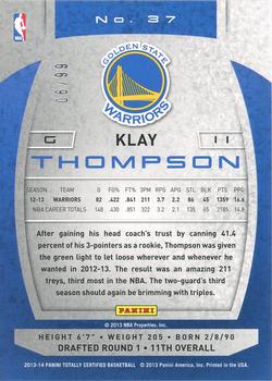 2013-14 Panini Totally Certified - Red #37 Klay Thompson Back