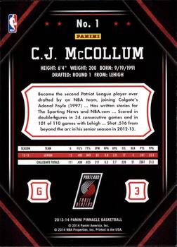 2013-14 Pinnacle #1 C.J. McCollum Back