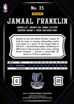 2013-14 Pinnacle #25 Jamaal Franklin Back