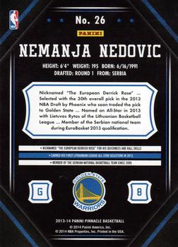 2013-14 Pinnacle #26 Nemanja Nedovic Back
