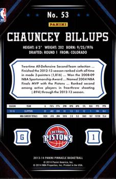 2013-14 Pinnacle #53 Chauncey Billups Back