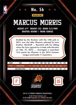 2013-14 Pinnacle #56 Marcus Morris Back