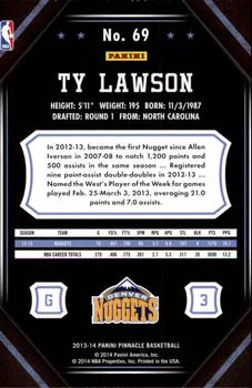 2013-14 Pinnacle #69 Ty Lawson Back