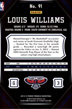 2013-14 Pinnacle #91 Louis Williams Back