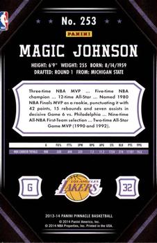 2013-14 Pinnacle #253 Magic Johnson Back