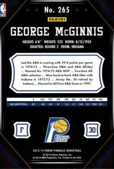 2013-14 Pinnacle #265 George McGinnis Back
