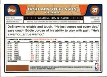 2008-09 Topps Chrome #37 DeShawn Stevenson Back