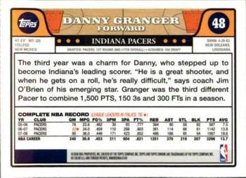 2008-09 Topps Chrome #48 Danny Granger Back