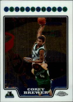 2008-09 Topps Chrome #129 Corey Brewer Front