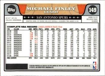 2008-09 Topps Chrome #149 Michael Finley Back