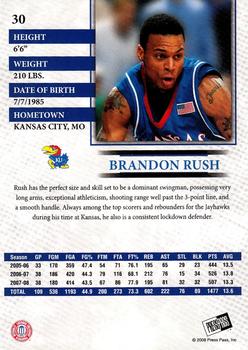 2008 Press Pass #30 Brandon Rush Back