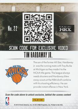 2013-14 Panini Prizm - HRX #22 Tim Hardaway Jr. Back