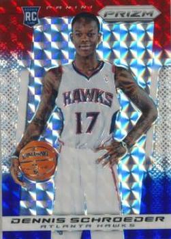 2013-14 Panini Prizm - Prizms Red White and Blue Mosaic #286 Dennis Schroder Front