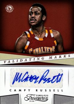 2013-14 Panini Timeless Treasures - Validating Marks #42 Campy Russell Front