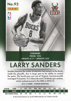 2013-14 Panini Titanium #93 Larry Sanders Back