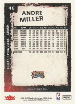 2008-09 Fleer #46 Andre Miller Back