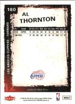 2008-09 Fleer #180 Al Thornton Back