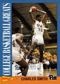 1992 Kellogg's Raisin Bran College Basketball Greats #12 Charles Smith Front