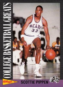 1992 Kellogg's Raisin Bran College Basketball Greats #17 Scottie Pippen Front